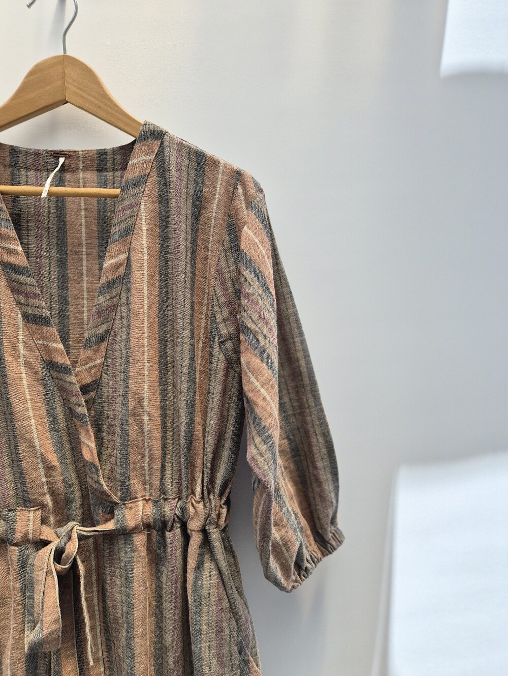 Free People Loveland Metallic Striped Jumpsuit M Excellent Whimsigoth 70s Boho - Picture 5 of 16